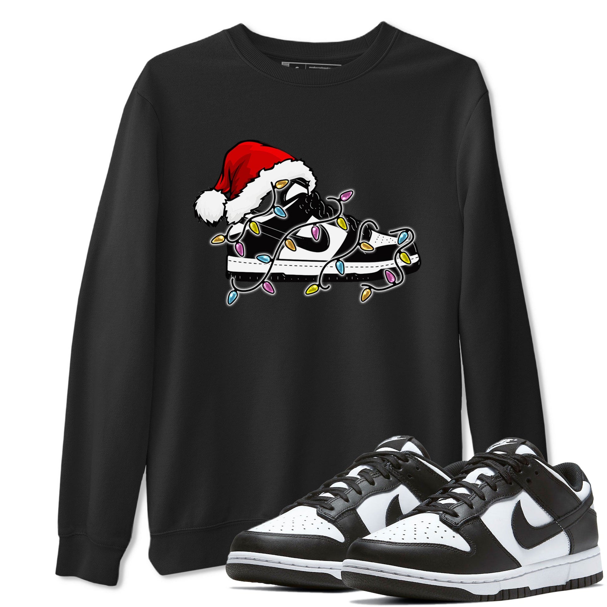 Dunk Panda Dunks Black White shirt to match jordans Christmas Light Sneaker sneaker tees Dunk Low Panda SNRT Sneaker Release Tees unisex cotton Black 1 crew neck shirt