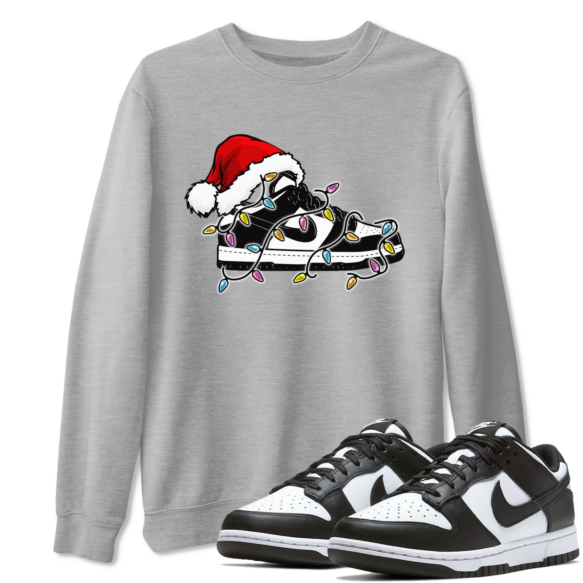 Dunk Panda Dunks Black White shirt to match jordans Christmas Light Sneaker sneaker tees Dunk Low Panda SNRT Sneaker Release Tees unisex cotton Heather Grey 1 crew neck shirt