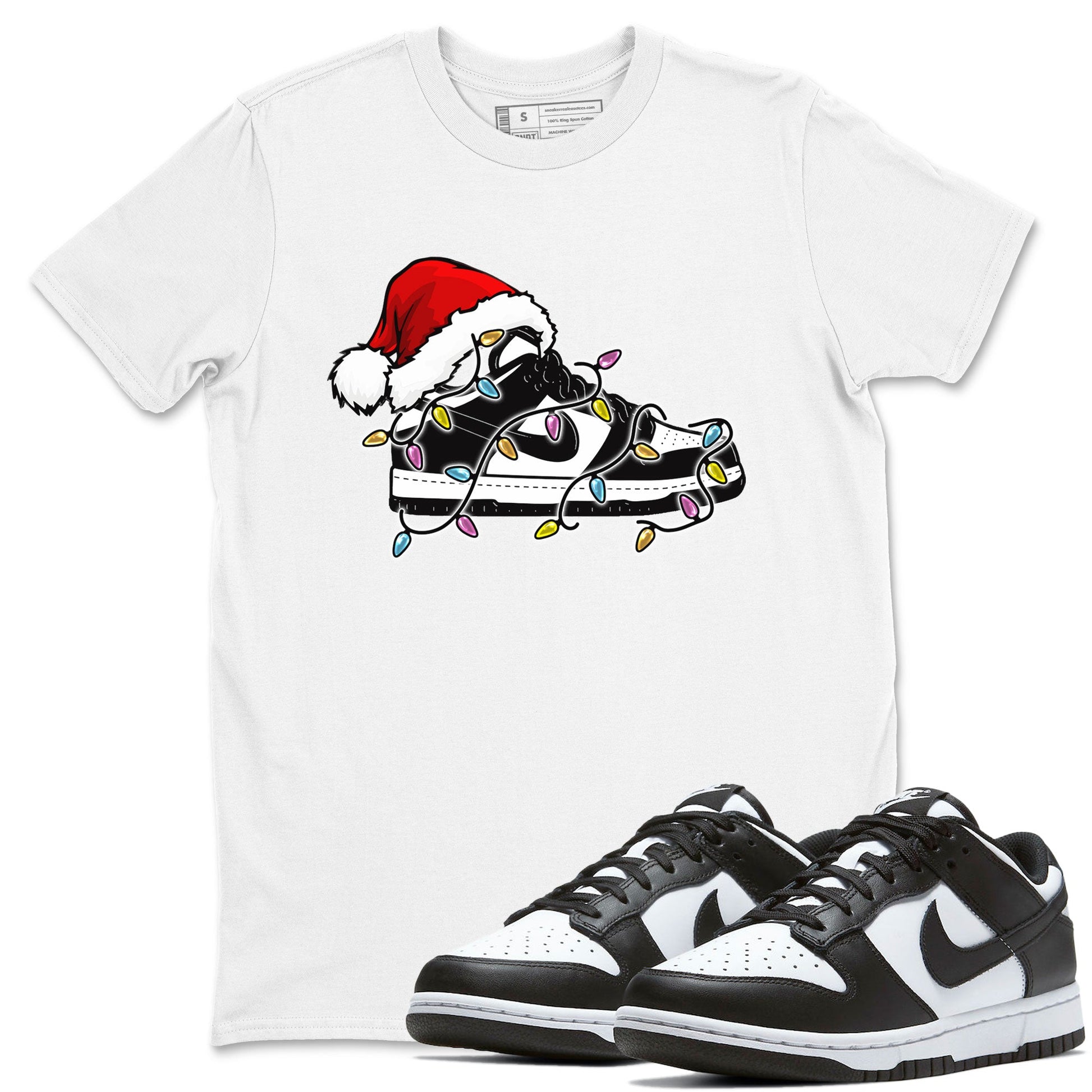 Dunk Panda Dunks Black White shirt to match jordans Christmas Light Sneaker sneaker tees Dunk Low Panda SNRT Sneaker Release Tees unisex cotton White 1 crew neck shirt