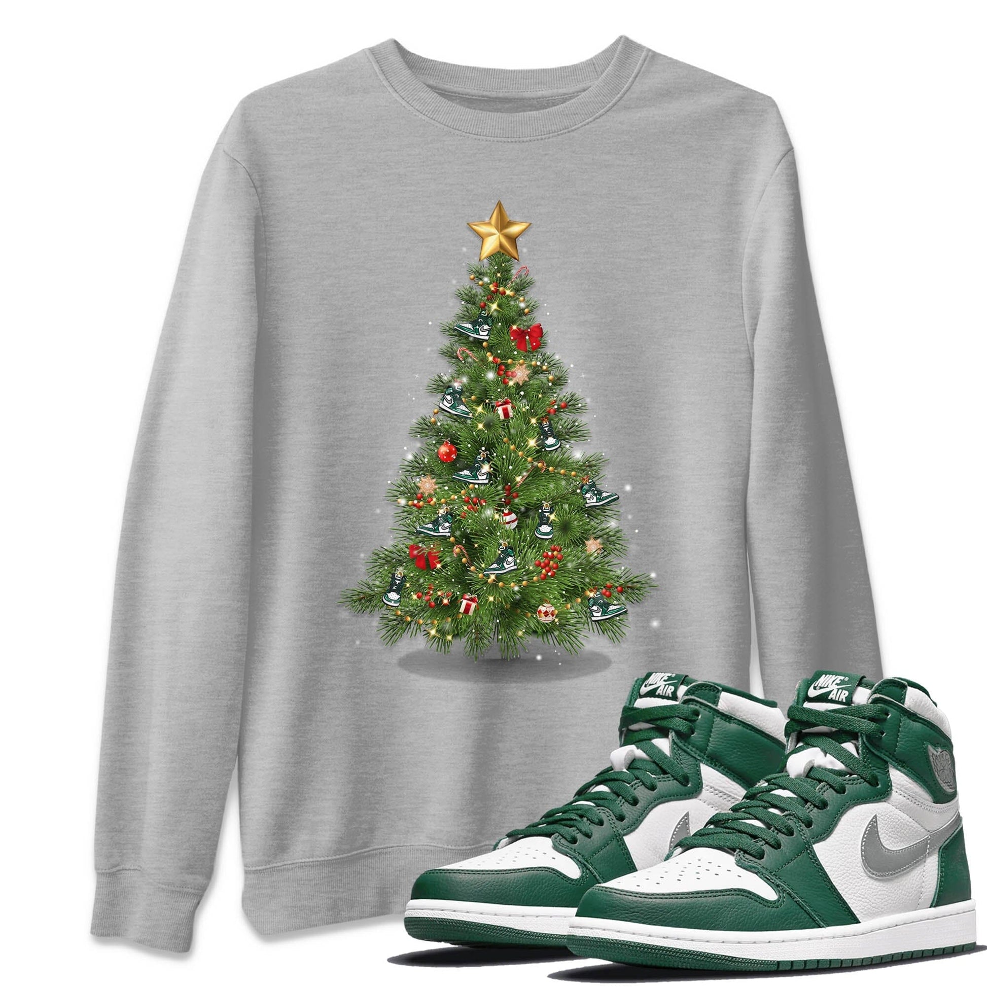 Jordan 1 Gorge Green Sneaker Match Tees Christmas Tree Sneaker Tees Jordan 1 Gorge Green Sneaker Release Tees Unisex Shirts