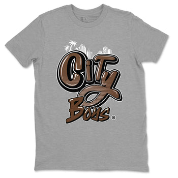 AF1 Chocolate shirt to match jordans City Boys sneaker tees Air Force 1 Chocolate SNRT Sneaker Release Tees Cotton Sneaker Tee Heather Grey 2 T-Shirt