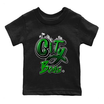 Air Jordan 1 Celtics Sneaker Match Tees City Boys Sneaker Tees Air Jordan 1 Retro Celtics Sneaker Release Tees Kids Shirts Black 2