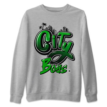 Air Jordan 1 Celtics Sneaker Match Tees City Boys Sneaker Tees Air Jordan 1 Retro Celtics Sneaker Release Tees Unisex Shirts Heather Grey 2