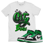 Air Jordan 1 Celtics Sneaker Match Tees City Boys Sneaker Tees Air Jordan 1 Retro Celtics Sneaker Release Tees Unisex Shirts White 1
