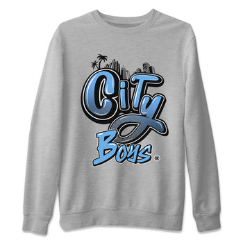 Air Jordan 1 Retro High OG UNC Toe Shirt to match Jordans City Boys Sneaker Tees Air Jordan 1 High OG UNC Toe SNRT Sneaker Release Tees Crew Neck T-Shirts Heather Grey 2