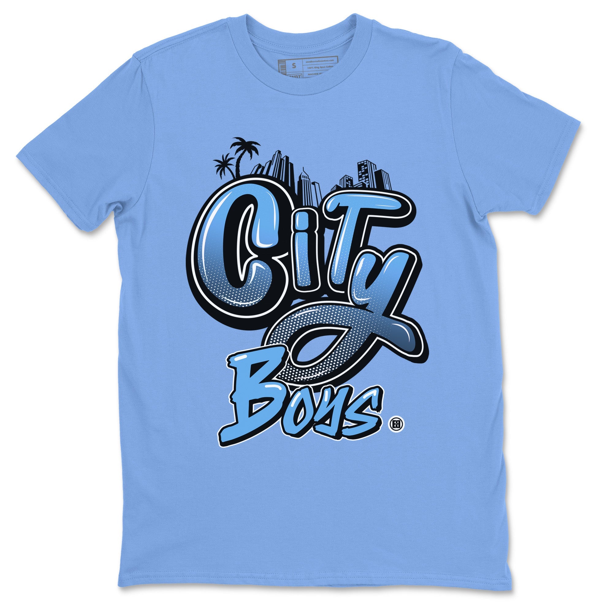 Air Jordan 1 Retro High OG UNC Toe Shirt to match Jordans City Boys Sneaker Tees Air Jordan 1 High OG UNC Toe SNRT Sneaker Release Tees Crew Neck T-Shirts Carolina Blue 2