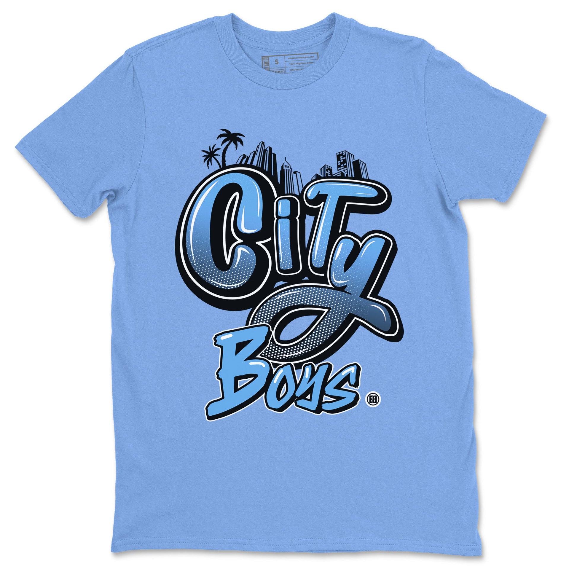 Air Jordan 1 Retro High OG UNC Toe Shirt to match Jordans City Boys Sneaker Tees Air Jordan 1 High OG UNC Toe SNRT Sneaker Release Tees Crew Neck T-Shirts Carolina Blue 2