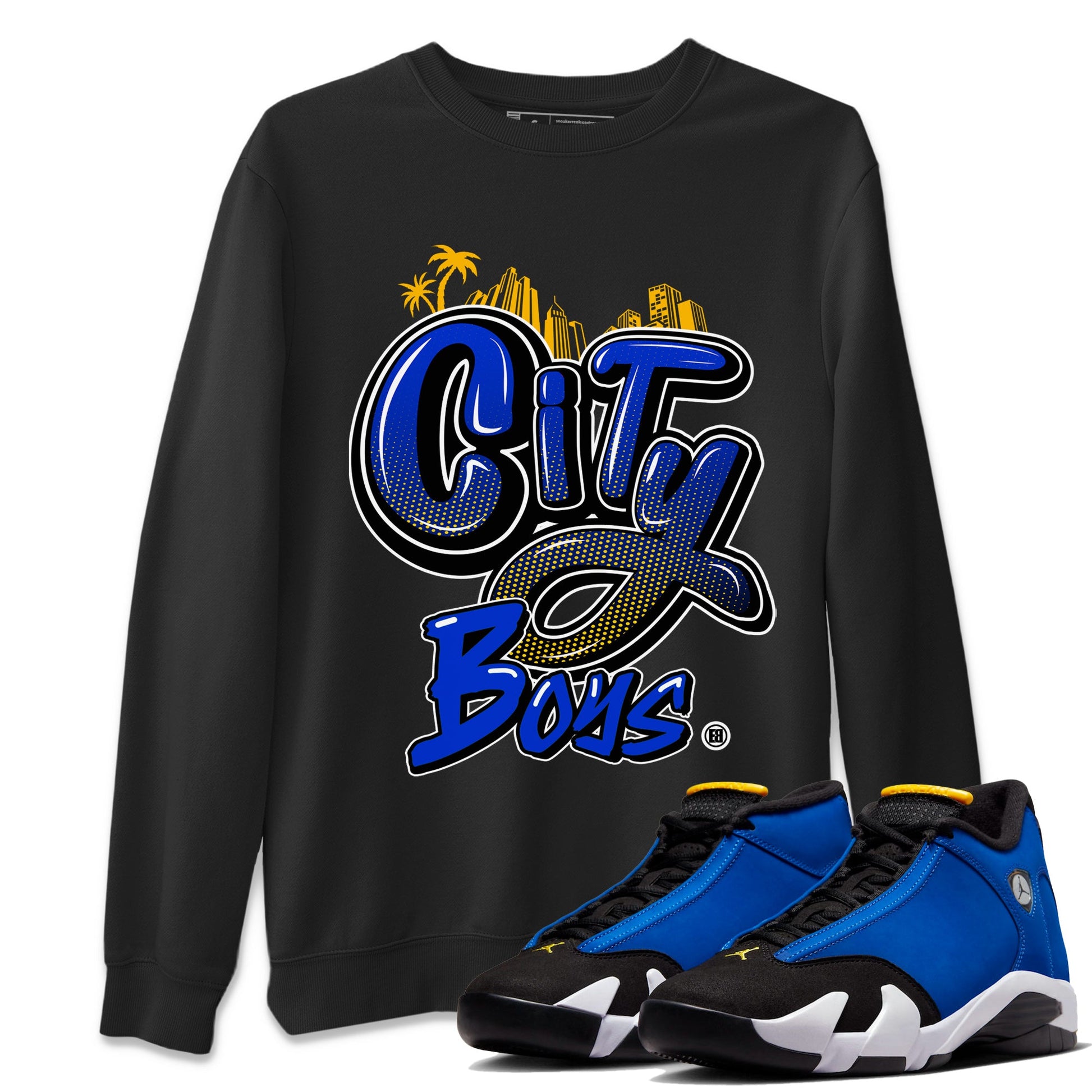 Air Jordan 14 Laney Sneaker Match Tees City Boys Sneaker Tees Jordan 14 Laney Sneaker Release Tees Unisex Shirts Black 1