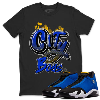 Air Jordan 14 Laney Sneaker Match Tees City Boys Sneaker Tees Jordan 14 Laney Sneaker Release Tees Unisex Shirts Black 1