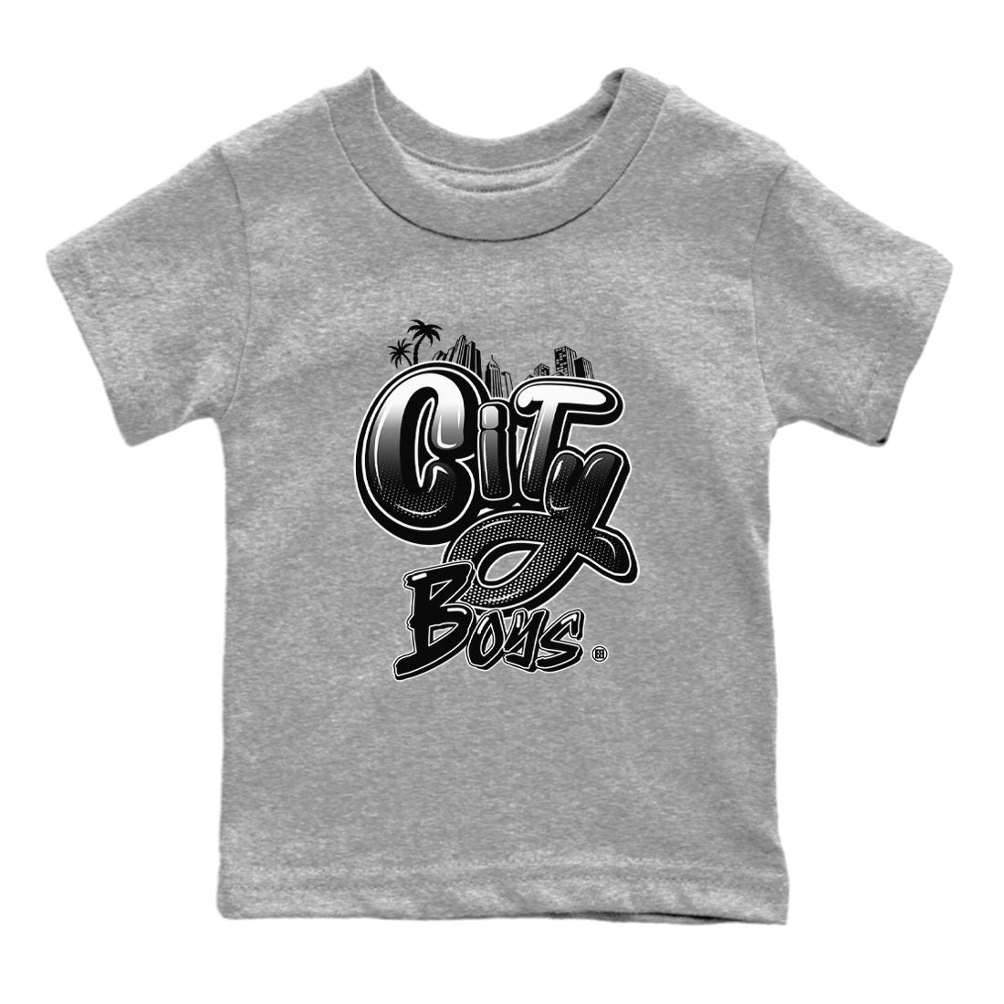 14s Panda shirt to match jordans City Boys sneaker tees Air Jordan 14 Panda SNRT sneaker release tees baby toddler Heather Grey 2 cotton Shirt