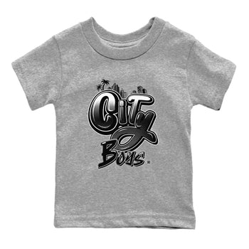 14s Panda shirt to match jordans City Boys sneaker tees Air Jordan 14 Panda SNRT sneaker release tees baby toddler Heather Grey 2 cotton Shirt