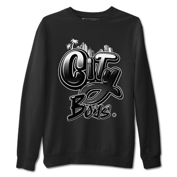 14s Panda shirt to match jordans City Boys sneaker tees Air Jordan 14 Panda SNRT Sneaker Release Tees unisex cotton Black 2 crew neck shirt