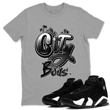 14s Panda shirt to match jordans City Boys sneaker tees Air Jordan 14 Panda SNRT Sneaker Release Tees unisex cotton Heather Grey 1 crew neck shirt
