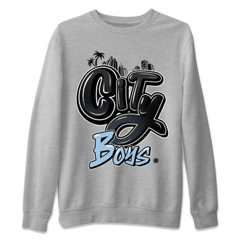 Air Jordan 7 Chambray Sneaker Match Tees City Boys Sneaker Tees AJ7 Chambray SNRT Sneaker Release Tees Unisex Shirts Heather Grey 2