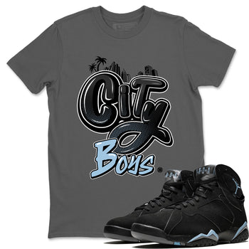 Air Jordan 7 Chambray Sneaker Match Tees City Boys Sneaker Tees AJ7 Chambray SNRT Sneaker Release Tees Unisex Shirts Cool Grey 1