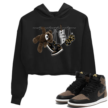 Air Jordan 1 Palomino shirt to match jordans Clothesline sneaker tees Air Jordan 1 Retro High OG Palomino SNRT Sneaker Release Tees Black 1 Crop T-Shirt