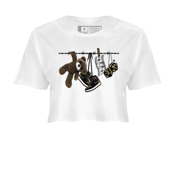 Air Jordan 1 Palomino shirt to match jordans Clothesline sneaker tees Air Jordan 1 Retro High OG Palomino SNRT Sneaker Release Tees White 2 Crop T-Shirt