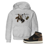 Air Jordan 1 Palomino shirt to match jordans Clothesline sneaker tees Air Jordan 1 Retro High OG Palomino SNRT Sneaker Release Tees Baby Toddler Kids Heather Grey 1 T-Shirt