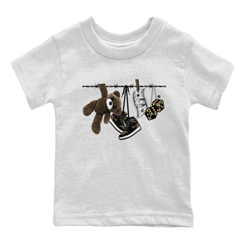 Air Jordan 1 Palomino shirt to match jordans Clothesline sneaker tees Air Jordan 1 Retro High OG Palomino SNRT Sneaker Release Tees Baby Toddler Kids White 2 T-Shirt