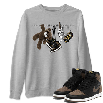 Air Jordan 1 Palomino shirt to match jordans Clothesline sneaker tees Air Jordan 1 Retro High OG Palomino SNRT Sneaker Release Tees Casual Unisex shirts Heather Grey 1 T-Shirt