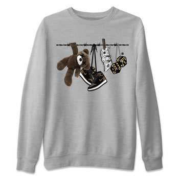 Air Jordan 1 Palomino shirt to match jordans Clothesline sneaker tees Air Jordan 1 Retro High OG Palomino SNRT Sneaker Release Tees Casual Unisex shirts Heather Grey 2 T-Shirt