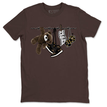 Air Jordan 1 Palomino shirt to match jordans Clothesline sneaker tees Air Jordan 1 Retro High OG Palomino SNRT Sneaker Release Tees Casual Unisex shirts Dark Chocolate 2 T-Shirt