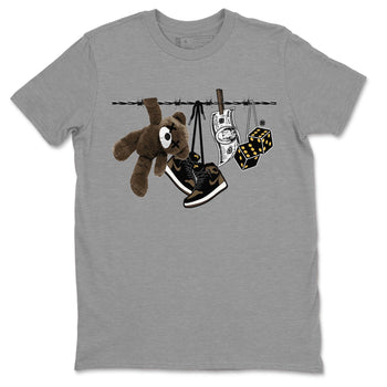 Air Jordan 1 Palomino shirt to match jordans Clothesline sneaker tees Air Jordan 1 Retro High OG Palomino SNRT Sneaker Release Tees Casual Unisex shirts Heather Grey 2 T-Shirt