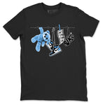 Air Jordan 1 Retro High OG UNC Toe Shirt to match Jordans Clothesline Sneaker Tees UNC Toe 1s Tees Crew Neck T-Shirts Black 2