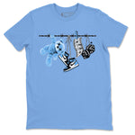 Air Jordan 1 Retro High OG UNC Toe Shirt to match Jordans Clothesline Sneaker Tees UNC Toe 1s Tees Crew Neck T-Shirts Carolina Blue 2