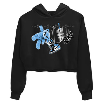 Air Jordan 1 Retro High OG UNC Toe Shirt to match Jordans Clothesline Sneaker Tees UNC Toe 1s Tees Crop T-Shirts Black 2