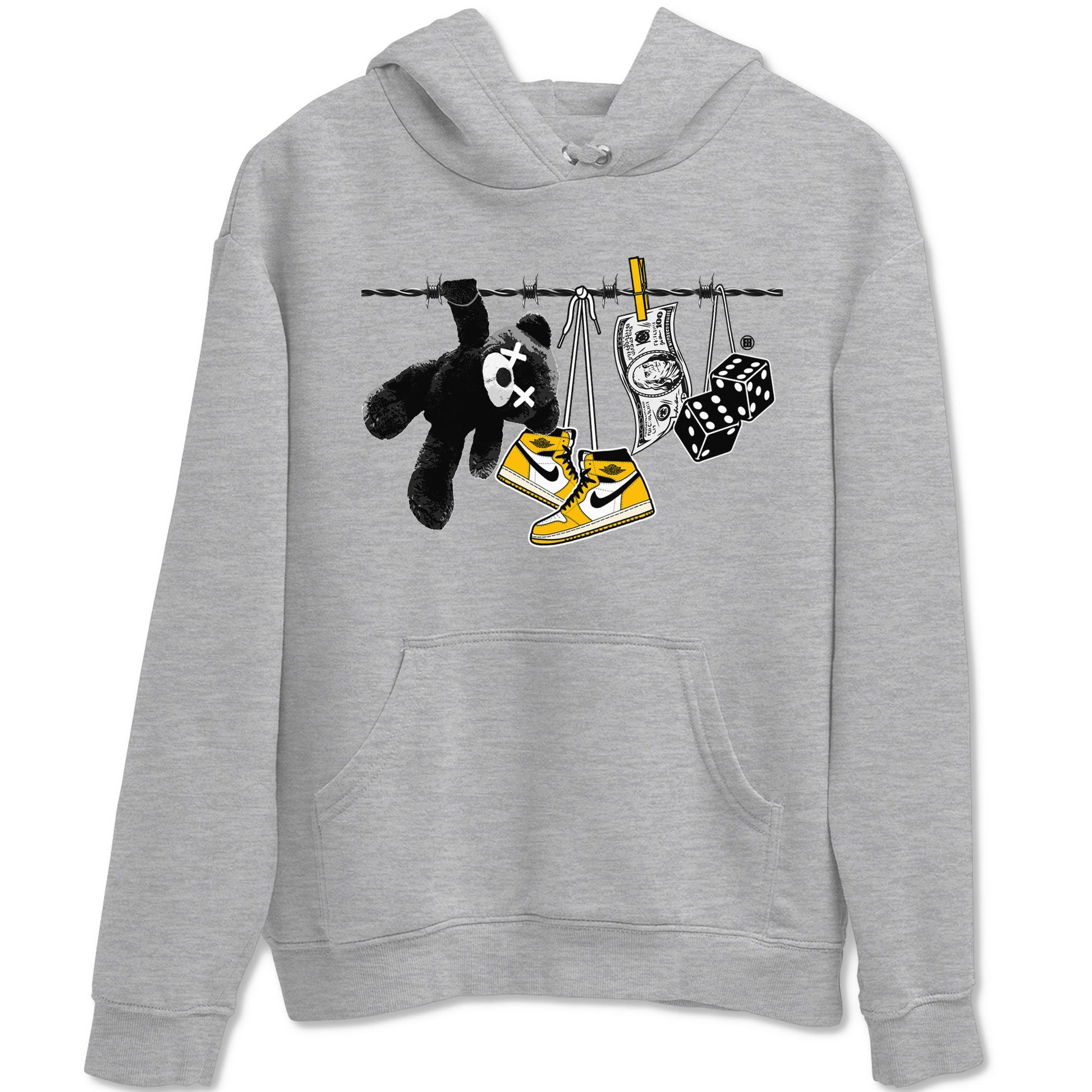 AJ1 Yellow Ochre shirt to match jordans Clothesline sneaker tees Air Jordan 1 Yellow Ochre SNRT Sneaker Release Tees unisex cotton Heather Grey 2 crew neck shirt