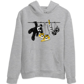 AJ1 Yellow Ochre shirt to match jordans Clothesline sneaker tees Air Jordan 1 Yellow Ochre SNRT Sneaker Release Tees unisex cotton Heather Grey 2 crew neck shirt