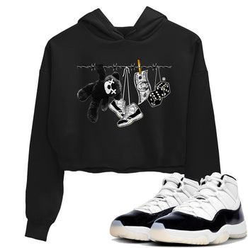 Air Jordan 11 Gratitude shirt to match jordans Clothesline sneaker tees Jordan 11 Retro Gratitude SNRT Sneaker Tees Sneaker Matching Cotton Shirt Black 1 crop length shirt