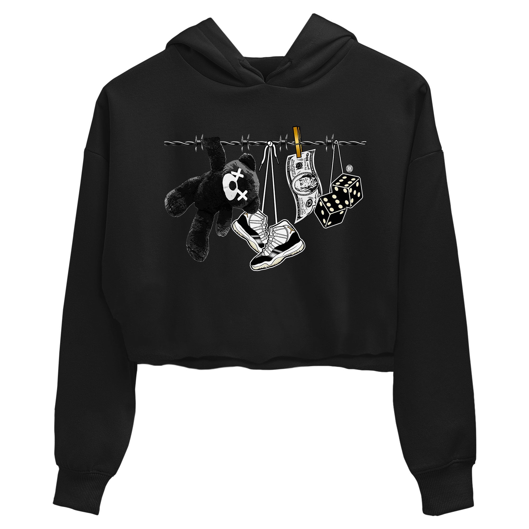 Air Jordan 11 Gratitude shirt to match jordans Clothesline sneaker tees Jordan 11 Retro Gratitude SNRT Sneaker Tees Sneaker Matching Cotton Shirt Black 2 crop length shirt