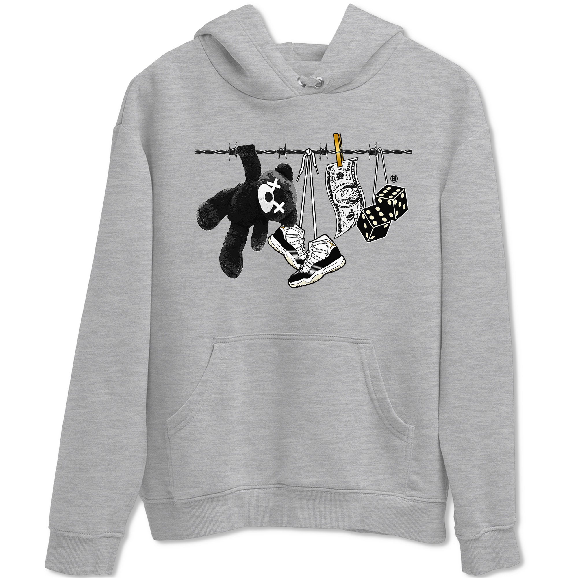 Air Jordan 11 Gratitude shirt to match jordans Clothesline sneaker tees Jordan 11 Retro Gratitude SNRT Sneaker Tees Sneaker Matching Cotton Shirt unisex cotton Heather Grey 2 crew neck shirt