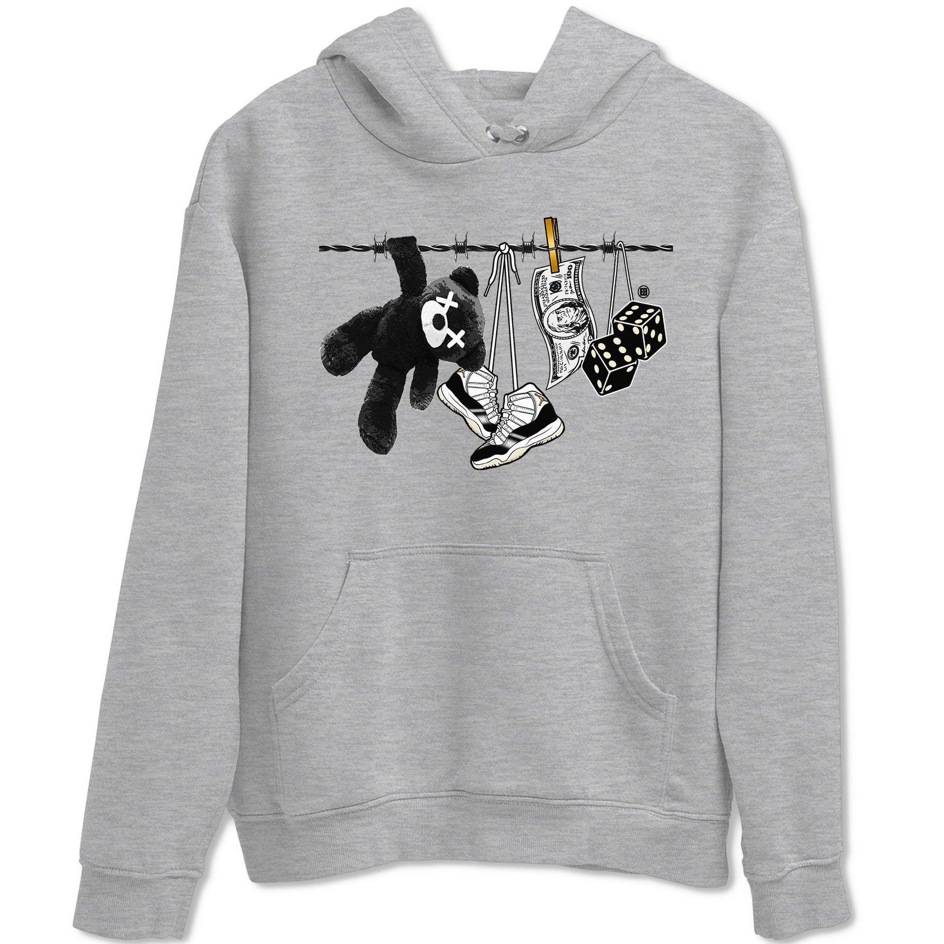 Air Jordan 11 Gratitude shirt to match jordans Clothesline sneaker tees Jordan 11 Retro Gratitude SNRT Sneaker Tees Sneaker Matching Cotton Shirt unisex cotton Heather Grey 2 crew neck shirt