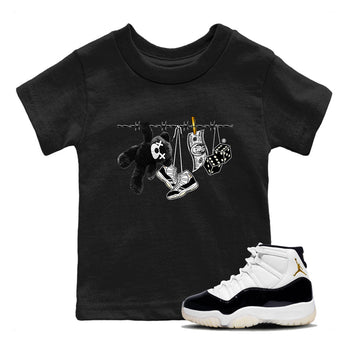 Air Jordan 11 Gratitude shirt to match jordans Clothesline sneaker tees Jordan 11 Retro Gratitude SNRT Sneaker Tees Sneaker Matching Cotton Shirt baby toddler Black 1 cotton Shirt