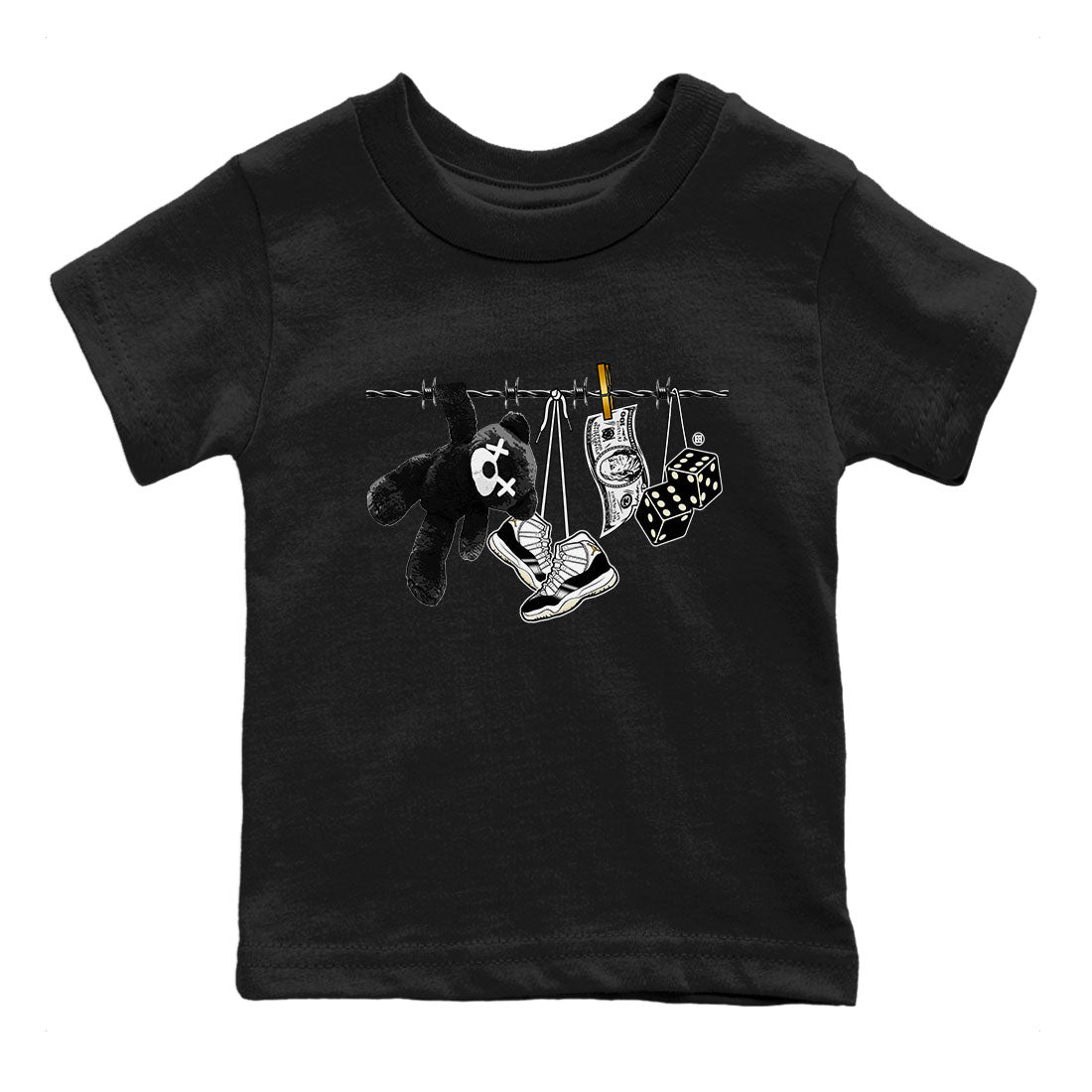 Air Jordan 11 Gratitude shirt to match jordans Clothesline sneaker tees Jordan 11 Retro Gratitude SNRT Sneaker Tees Sneaker Matching Cotton Shirt baby toddler Black 2 cotton Shirt