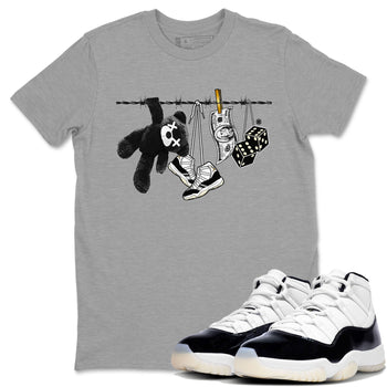 Air Jordan 11 Gratitude shirt to match jordans Clothesline sneaker tees Jordan 11 Retro Gratitude SNRT Sneaker Tees Sneaker Matching Cotton Shirt unisex cotton Heather Grey 1 crew neck shirt
