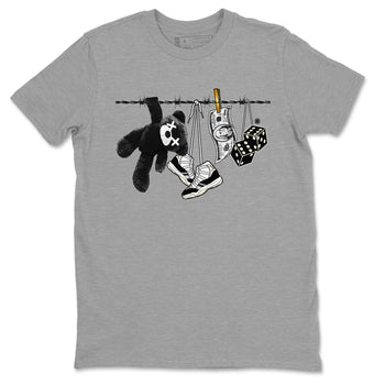 Air Jordan 11 Gratitude shirt to match jordans Clothesline sneaker tees Jordan 11 Retro Gratitude SNRT Sneaker Tees Sneaker Matching Cotton Shirt unisex cotton Heather Grey 2 crew neck shirt