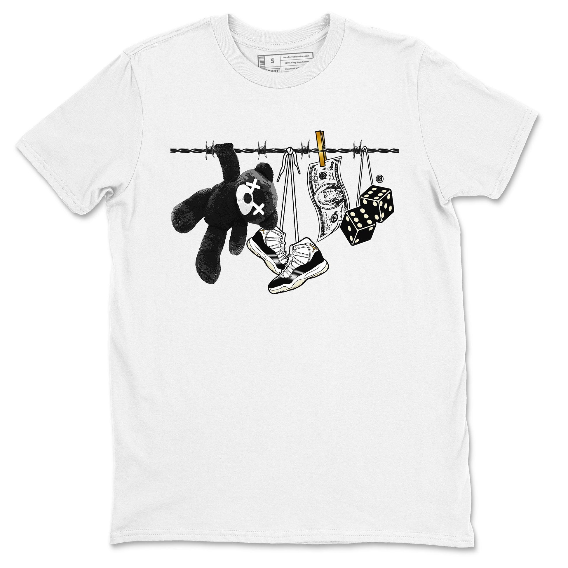 Air Jordan 11 Gratitude shirt to match jordans Clothesline sneaker tees Jordan 11 Retro Gratitude SNRT Sneaker Tees Sneaker Matching Cotton Shirt unisex cotton White 2 crew neck shirt