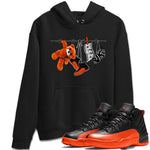 Air Jordan 12 Brilliant Orange Sneaker Match Tees Clothesline Sneaker Tees 12s Brilliant Orange Tee Unisex Shirts Black 1
