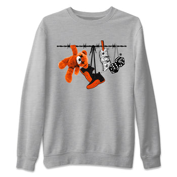 Air Jordan 12 Brilliant Orange Sneaker Match Tees Clothesline Sneaker Tees 12s Brilliant Orange Tee Unisex Shirts Heather Grey 2