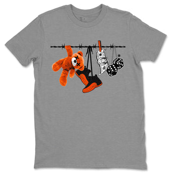 Air Jordan 12 Brilliant Orange Sneaker Match Tees Clothesline Sneaker Tees 12s Brilliant Orange Tee Unisex Shirts Heather Grey 2