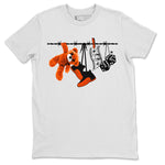 Air Jordan 12 Brilliant Orange Sneaker Match Tees Clothesline Sneaker Tees 12s Brilliant Orange Tee Unisex Shirts White 2