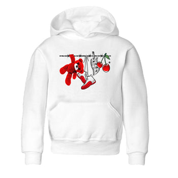 12s Cherry Sneaker Match Tees Clothesline Sneaker Tees Air Jordan 12 Cherry Sneaker Release Tees Kids Shirts White 2