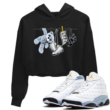 13s Blue Grey shirt to match jordans Clothesline sneaker tees Air Jordan 13 Retro Blue Grey SNRT Sneaker Release Tees Black 1 crop length shirt
