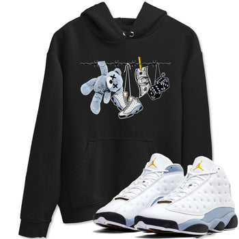 13s Blue Grey shirt to match jordans Clothesline sneaker tees Air Jordan 13 Retro Blue Grey SNRT Sneaker Release Tees unisex cotton Black 1 crew neck shirt