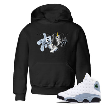 13s Blue Grey shirt to match jordans Clothesline sneaker tees Air Jordan 13 Retro Blue Grey SNRT sneaker release tees baby toddler Black 1 cotton Shirt