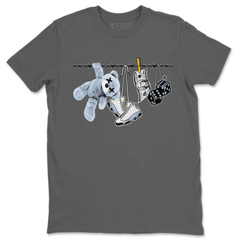 13s Blue Grey shirt to match jordans Clothesline sneaker tees Air Jordan 13 Retro Blue Grey SNRT Sneaker Release Tees unisex cotton Cool Grey 2 crew neck shirt